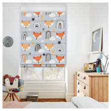 Load image into Gallery viewer, Children Seamless Foxes Pattern Print Window Roman Shade
