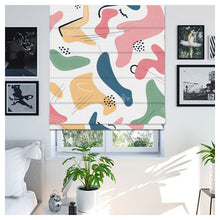 Load image into Gallery viewer, Hand Drawn Abstract Element Pattern Print Window Roman Shade