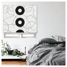 Load image into Gallery viewer, Abstract Doodle Line With Circle Pattern Print Window Roman Shade
