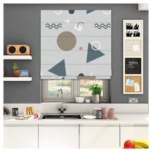Load image into Gallery viewer, Memphis Style Pattern Print Window Roman Shade