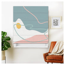 Load image into Gallery viewer, Abstract Boho Scandinavian Pastel Art Window Roman Shade