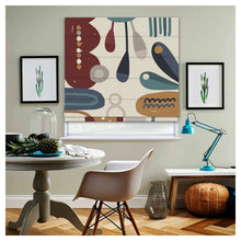 Load image into Gallery viewer, Abstract Hand Drawn Shapes Pattern Print Window Roman Shade
