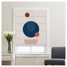 Load image into Gallery viewer, Mid Century Modern Boho Art Window Roman Shade