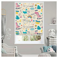 Load image into Gallery viewer, Colorful Doodle Animal Pattern Print Window Roman Shade