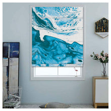Load image into Gallery viewer, Watercolor Abstract Marble Pattern Print Window Roman Shade