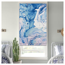 Load image into Gallery viewer, Watercolor Abstract Marble Pattern Print Window Roman Shade