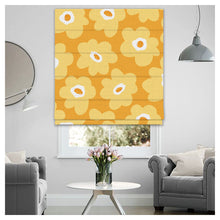 Load image into Gallery viewer, Yellow Flora Pattern Print Window Roman Shade