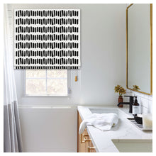 Load image into Gallery viewer, Hand Drawn Doodle Thicker Line Stripes Scandinavian Window Roman Shade