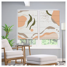 Load image into Gallery viewer, Mid Century Boho Organic Shapes Abstract Window Roman Shade
