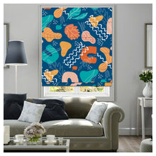 Load image into Gallery viewer, Hand Drawn Abstract Leaves Pattern Print Window Roman Shade