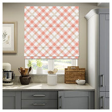Load image into Gallery viewer, Pink Elegant Tartan Pattern Print Window Roman Shade