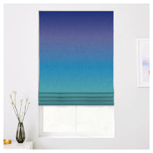 Load image into Gallery viewer, Blue Ombre Gradient Tone Roman Shade