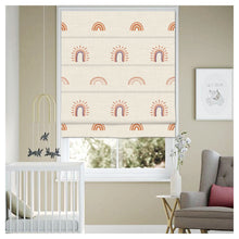 Load image into Gallery viewer, Boho Rainbow Baby Room Window Roman Shade