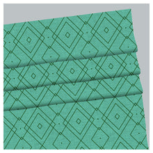 Load image into Gallery viewer, Mid Century Geometric Jade Green Window Roman Shade