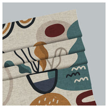 Load image into Gallery viewer, Mid Century Modern Boho Tropical Plants Nature Print Window Roman Shade