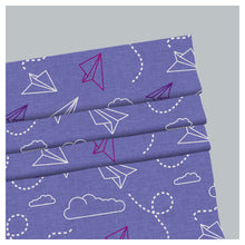 Load image into Gallery viewer, Paper Plane Nursery Dream Big Window Roman Shade