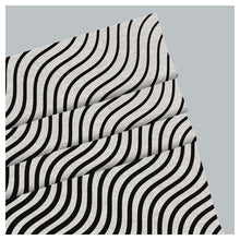 Load image into Gallery viewer, Black And White Geometric Wavy Pattern Window Roman Shade