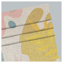 Load image into Gallery viewer, Pastel Boho Tropical Plants Natural Shapes Window Roman Shade