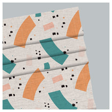 Load image into Gallery viewer, Geometric Confetti Pattern Linen Window Roman Shade