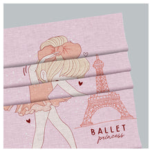 Load image into Gallery viewer, Ballerina in Eiffel Tower Nursery Window Roman Shade