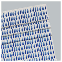 Load image into Gallery viewer, Blue Rain Drop Pattern Watercolor Effect Window Roman Shade