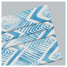 Load image into Gallery viewer, Blue Watercolor Geometry Window Roman Shade