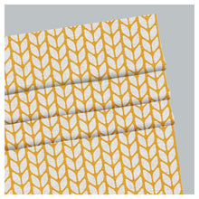 Load image into Gallery viewer, Golden Yellow Seamless Geometries Window Roman Shade
