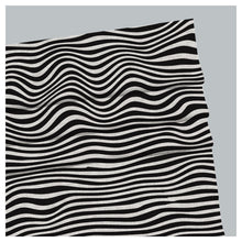 Load image into Gallery viewer, Wave Line Illusion Black and White Window Roman Shade