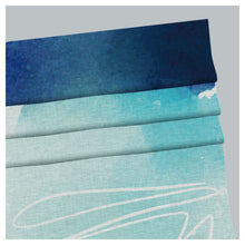 Load image into Gallery viewer, Modern Watercolor Blue Paints Window Roman Shade