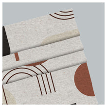 Load image into Gallery viewer, Mid Century Modern Boho Geometric Window Roman Shade