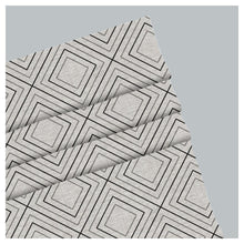 Load image into Gallery viewer, Black And White Diamond Shapes Pattern Window Roman Shade