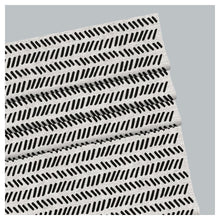 Load image into Gallery viewer, Black and White Monochrome Striped Doodle Spots Window Roman Shade