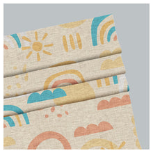 Load image into Gallery viewer, Nursery Rainbow Boho Vibes Window Roman Shade