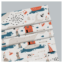 Load image into Gallery viewer, Marine Seamless Nursery Pattern Print Window Roman Shade