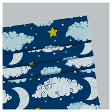 Load image into Gallery viewer, Nursery Good Night Clouds Window Roman Shade