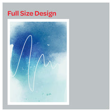 Load image into Gallery viewer, Watercolor Blue Paint Window Roman Shade