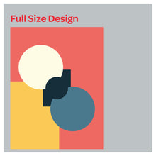 Load image into Gallery viewer, Collage Geometric Bauhaus Style Pattern Print Window Roman Shade