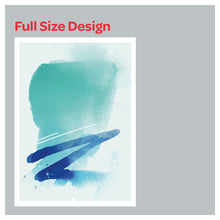 Load image into Gallery viewer, Blue and Teal Watercolor Painting Window Roman Shade