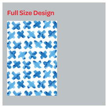 Load image into Gallery viewer, Blue Watercolor Cross Shape Window Roman Shade