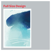 Load image into Gallery viewer, Modern Watercolor Blue Paints Window Roman Shade