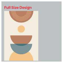 Load image into Gallery viewer, Mid Century Modern Boho Bauhaus Solar Sun Window Roman Shade