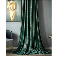 Load image into Gallery viewer, Royal Velvet with Gold Accents Window Curtains Drapery