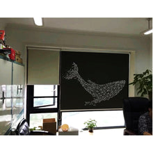 Load image into Gallery viewer, Whale Blackout Die Cut Cutout Sparkle Window Roller Blinds Shades Curtains