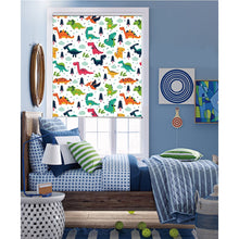 Load image into Gallery viewer, Nursery Dinosaur Print Roller Shade
