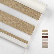Load image into Gallery viewer, Glitter Neutral Window Blinds Zebra Roller Shade with Valance