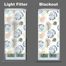 Load image into Gallery viewer, Navy Blue Cross Print Roller Shade