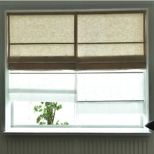 Load image into Gallery viewer, Modern Jute Contemporary Neutral Window Roman Shade