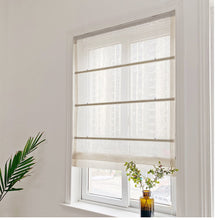 Load image into Gallery viewer, Pure White Linen Window Roman Shade