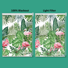Load image into Gallery viewer, Flamingos in Tropical Garden Window Roller Shade
