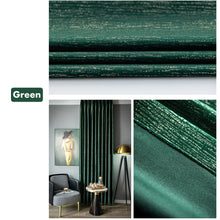 Load image into Gallery viewer, Royal Velvet with Gold Accents Window Curtains Drapery